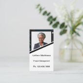 ミニ履歴書カード |ネットワークカードの白黒 コーリングカード (スタンド正面)