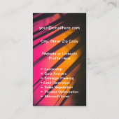 ミニ履歴書カード |ネットワークカードピンクオレンジ コーリングカード (裏面)