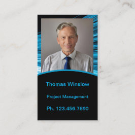 ミニ履歴書カード |ネットワークカードブルーブラック コーリングカード