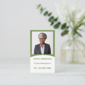 ミニ履歴書カード |ネットワークカード緑 コーリングカード (スタンド正面)