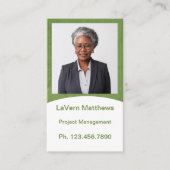 ミニ履歴書カード |ネットワークカード緑 コーリングカード (正面)