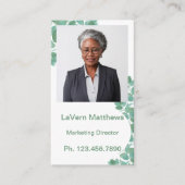 ミニ履歴書カード |ネットワークカード緑 コーリングカード (正面)