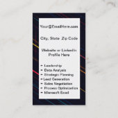 ミニ履歴書カード |ネットワークカード コーリングカード (裏面)