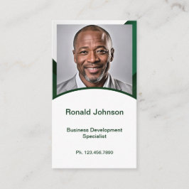 ミニ履歴書カード |ネットワークカード（濃い緑） 名刺