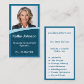 ミニ履歴書カード |ネットワークカード(青) 名刺 (正面/裏面)