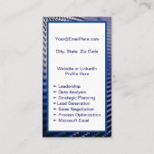 ミニ履歴書カード |ネットワークカードNavy Blue 名刺 (裏面)