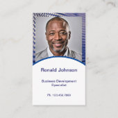 ミニ履歴書カード |ネットワークカードNavy Blue 名刺 (正面)