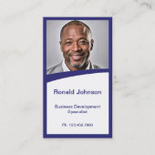 ミニ履歴書カード |ネットワークカードNavy Blue 名刺 (正面)