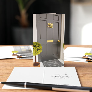 ミニ引っ越しました新規ホーム引越アナウンスカード 名刺