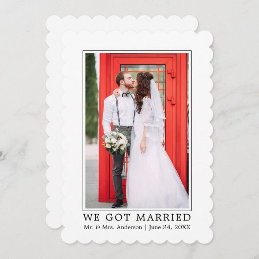 ミニ得マリ結婚したスモダント結婚シンプルズ 案内状 (正面/裏面)