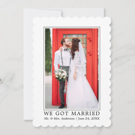 ミニ得マリ結婚したスモダント結婚シンプルズ 案内状 (正面)