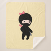 ミニ忍者ガールオンイエロー シェルパブランケット (正面)