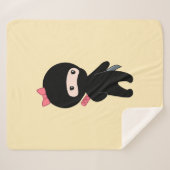 ミニ忍者ガールオンイエロー シェルパブランケット (正面(横))