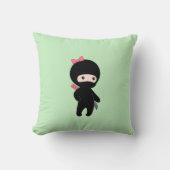 ミニ忍者ガールオングリーン クッション (正面)