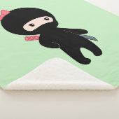 ミニ忍者ガールオングリーン シェルパブランケット (3/4)