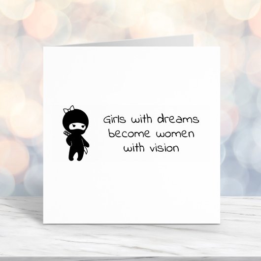 ミニ忍者ガール引用文 セルフインキングスタンプ