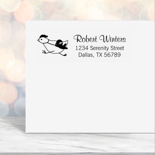 ミニ忍者チーランニングムのチキンアドレス セルフインキングスタンプ