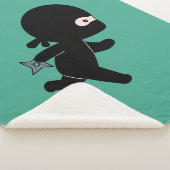 ミニ忍者ランニングズオンダークグリーン シェルパブランケット (3/4)