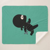 ミニ忍者ランニングズオンダークグリーン シェルパブランケット (正面(横))