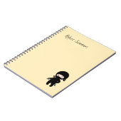 ミニ忍者名前をカスタムするオンイエロー ノートブック (左側)