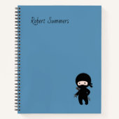 ミニ忍者名前をカスタムするオンブルー ノートブック (正面)