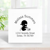 ミニ忍者折り紙紙スターアドレス ラバースタンプ