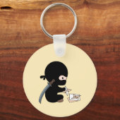 ミニ忍者折り紙紙投球スターイエロー キーホルダー (正面)