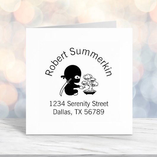 ミニ忍者散水盆栽ツリーアーチアドレス セルフインキングスタンプ