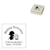 ミニ忍者散水盆栽ツリーアーチアドレス ラバースタンプ (押印)