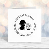 ミニ忍者散水盆栽ツリーラウンドアドレス2 セルフインキングスタンプ