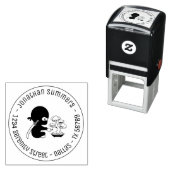 ミニ忍者散水盆栽ツリーラウンドアドレス セルフインキングスタンプ (インサイチュ)