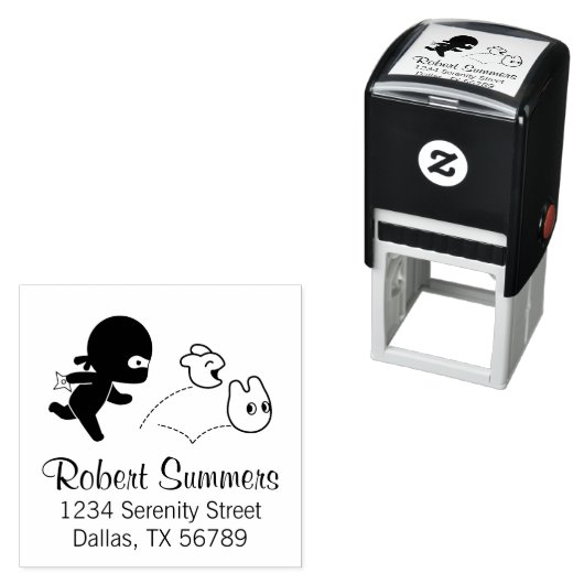 ミニ忍者狩りダストバンニーズ住所 セルフインキングスタンプ (インサイチュ)