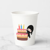 ミニ忍者背後お誕生日ケーキ 紙コップ (正面)