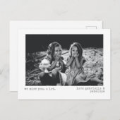 ミニ恋しく思マリモダンストパーソナライズされた写真  ポストカード (正面/裏面)