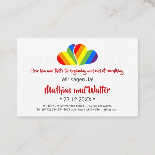 ミニ招待状！ 名刺 (裏面)