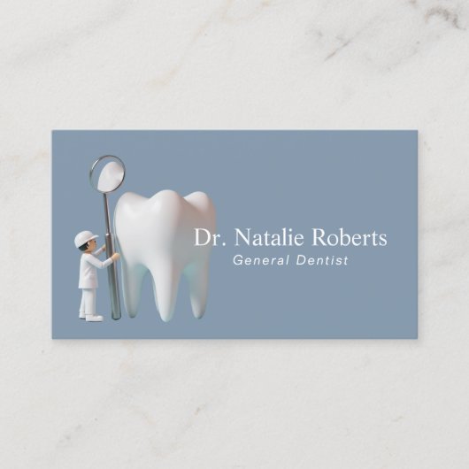 ミニ歯科医&ブライトティースダスティーブルーデンタルケア 予約カード (正面)