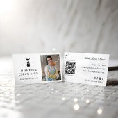 ミニ清掃＆メイドサービス写真とQRコード 名刺