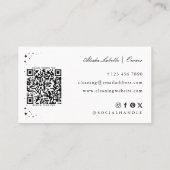 ミニ清掃＆メイドサービス写真とQRコード 名刺 (裏面)