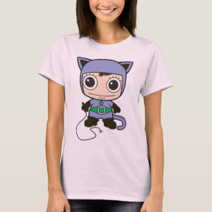 ミニ猫の女 Tシャツ