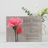 ミニ素朴カーネーションブライダルシャワー招待状 招待状 (スタンド正面)
