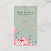 ミニ結婚詳細予算モダン 名刺 (裏面)