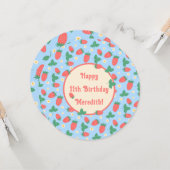 ミニ苺の花のフラットグリーティングカード カード (正面/裏面インサイチュ)