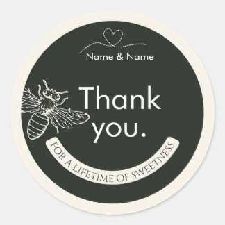 ミニ蜂蜜瓶の蓋ステッカー ラウンドシール