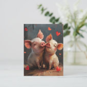 ミニ豚バレンタインデー シーズンポストカード (スタンド正面)