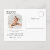 ミニ賛美マリストハートベビー写真誕生 案内ポストカード (裏面)