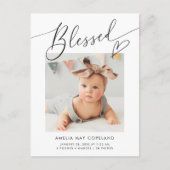 ミニ賛美マリストハートベビー写真誕生 案内ポストカード (正面)