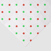 ミニ赤と緑の水カラー水玉模様 薄葉紙 (詳細)