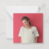 ミニ金ゴールドグリッター写真第50回お礼 ノートカード (裏面)