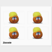 ミニ間抜けカボチャ顔 長方形シール (シート)