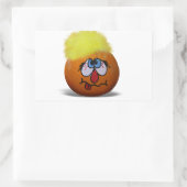 ミニ間抜けカボチャ顔 長方形シール (バッグ)